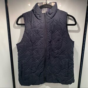 Buckle BKE Quilted Vest Size Large Blue Flannel Lining Women